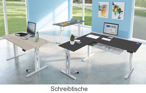 Schreibtische in großer Auswahl feste Höhe oder höhenverstellbar Schreibtische mit fester Höhe oder höhenverstellbar