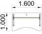 Preview: Schreibtisch Mega Ergo 160 cm Maße