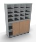 Preview: Fächerschrank TEN 120 cm Lichtgrau Buche