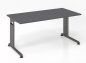 Preview: Schreibtisch Zell 160x80 cm Gestell Grafit mit Seitenblenden