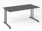 Preview: Schreibtisch Zell 160x80 cm Gestell Grafit ohne Seitenblenden