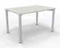 Preview: Schreibtisch 120 cm Gestell silber Weiss