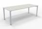 Preview: Schreibtisch 200x80 cm Gestell silber Weiss