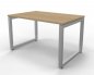 Preview: Schreibtisch Riesa 120x80 cm Gestell Silber Ahorn