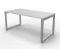 Preview: Schreibtisch Riesa 160x80 cm Gestell Silber Weiss