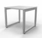 Preview: Schreibtisch Riesa 80x80 cm Gestell Silber Weiss