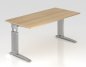 Preview: Schreibtisch Unna 160 cm Silber Eiche