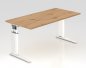 Preview: Schreibtisch Unna 160 cm Weiss Asteiche