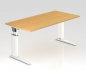 Preview: Schreibtisch Unna 160 cm Weiss Buche