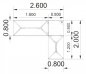 Preview: Schreibtischkombination VD4 260x200cm Stellfläche