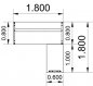 Preview: Winkelschreibtisch 180x180 cm Artline Stellfläche