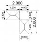 Preview: Winkelschreibtisch GAV1 200x200 cm anthrazit Stellfläche