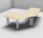 Preview: Winkelschreibtisch GR2 240x160cm Ahorn