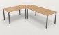 Preview: Winkelschreibtisch YE3 240x200 cm  Eiche Gestell Grafit