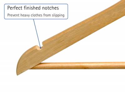 8 Stück Kleiderbügel Holz Detail