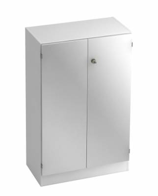 Aktenschrank Klassik 3 Odnerhöhen Weiss/silber