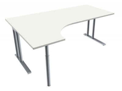 EDV-Schreibtisch TEN 180 cm, links weiß