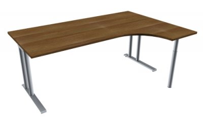 EDV-Schreibtisch TEN 180 cm, rechts nussbaum