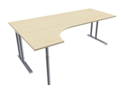 EDV-Schreibtisch TEN 200 cm, links ahorn