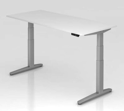 Elektrisch höhenverstellbarer Schreibtisch 180x80 cm XBM Weiss