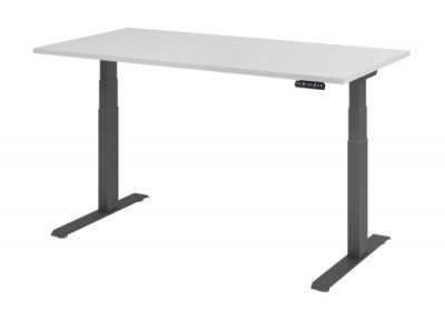 Schreibtisch HDK 160 cm elektrisch höhenverstellbar graphit grau