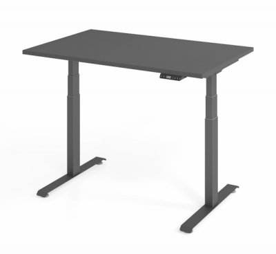 elektrisch höhenverstellbarer Schreibtisch 120 x 80 cm BaseLite Grafit Grafit