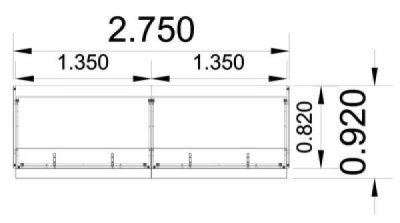 Empfangstheke Focus White K6 275x92 Stellfläche