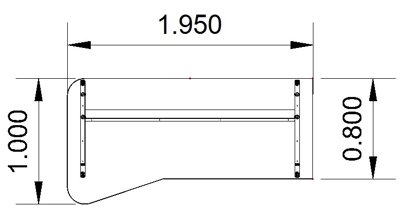 Freiformschreibtisch Artline 195 cm Stellfläche