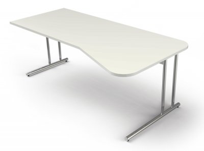 Freiformschreibtisch Artline 195 cm Weiß