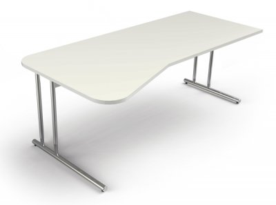 Freiformschreibtisch Artline 195 cm Weiß