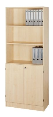 Aktenschrank Kombischrank Klassik 5 Ordnerhöhen 80 cm breit Ahorn