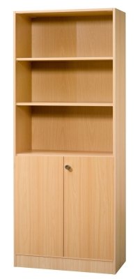 Aktenschrank Kombischrank Klassik 5 Ordnerhöhen 80 cm breit Buche