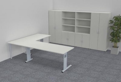 Büromöbelset Komplettbüro G12 Weiss