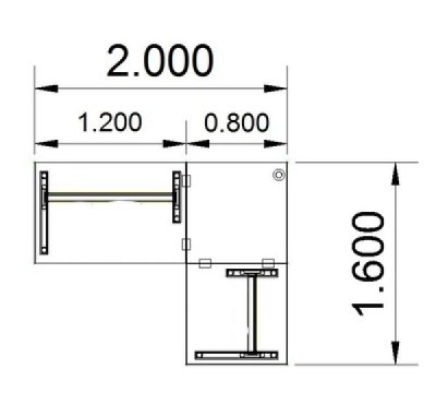 Büromöbelset Komplettbüro G9 Stellfläche Schreibtischkombination