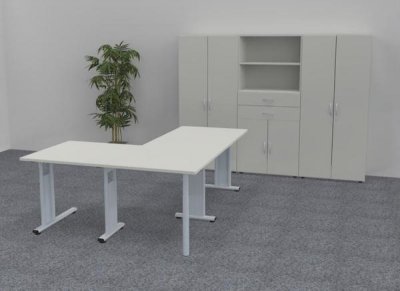 Büromöbelset Komplettbüro G9 Weiss