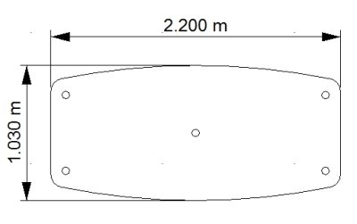 Konferenztisch Kiel 220 cm Maße