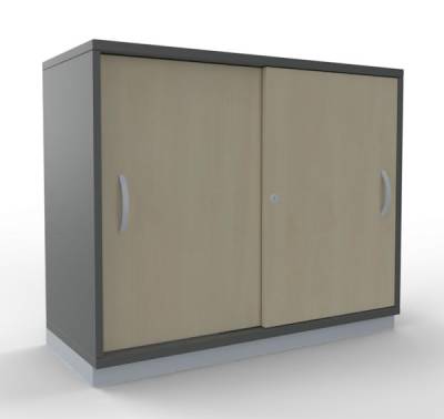 Schiebetürenschrank TEN 2 OH, 100 cm mit Metallsockel