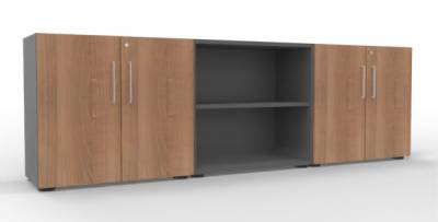 Sideboard VH15 240 cm breit Grafit-Nussbaum