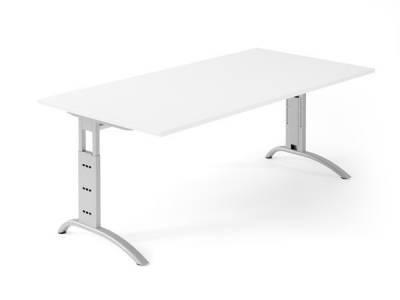 Schreibtisch 180x80x65-68 cm Weiss