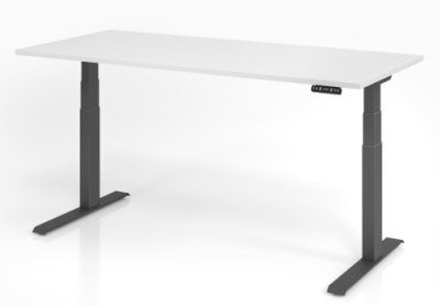 Schreibtisch HDK 180 cm elektrisch höhenverstellbar grafit weiss