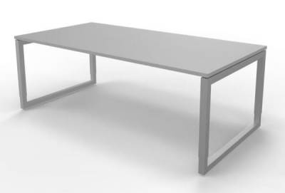 Schreibtisch Riesa 200x100 cm Gestell Silber