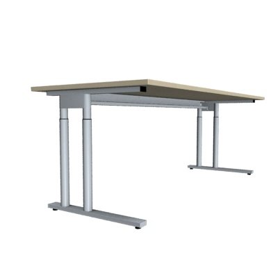 Schreibtisch Ten 200x80 cm Gestell ohne Seitenblenden