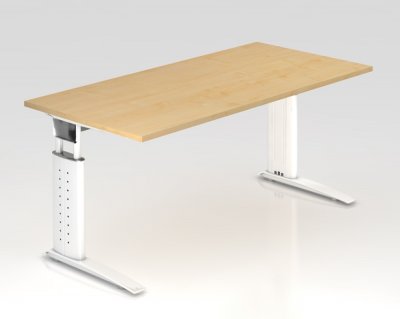 Schreibtisch Unna 160 cm Weiss Ahorn