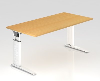 Schreibtisch Unna 160 cm Weiss Buche