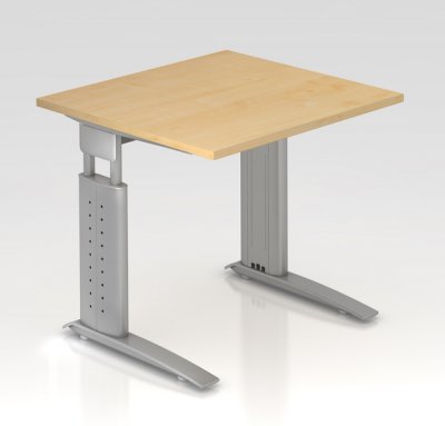 Schreibtisch Unna 80 cm Silber Ahorn