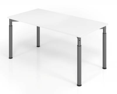 Schreibtisch Yach 160x80x68-82 cm Weiß Grafit