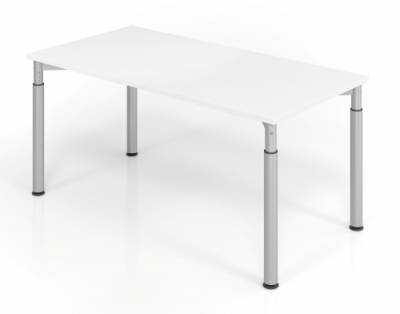 Schreibtisch Yach 160x80x68-82 cm Grafit Silber