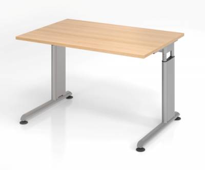 Schreibtisch Zell 120 cm Eiche mit Seitenblenden