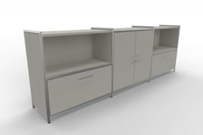 Sideboard A6 Artline 2 Ordnerhöhen Weiß