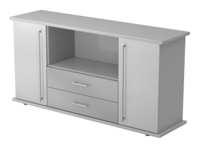 Sideboard Multi mit Schubladen Lichtgrau